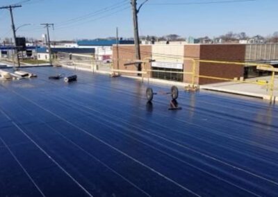 flat roof of a building